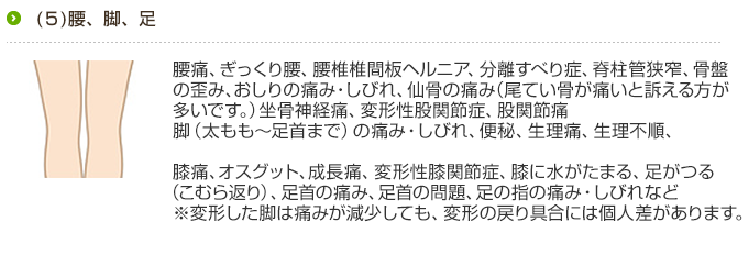 脚の症状は【腰より上】、【足の指】や【足首】の負担を減らし、内臓の動きを変化させると自覚症状も減少します。